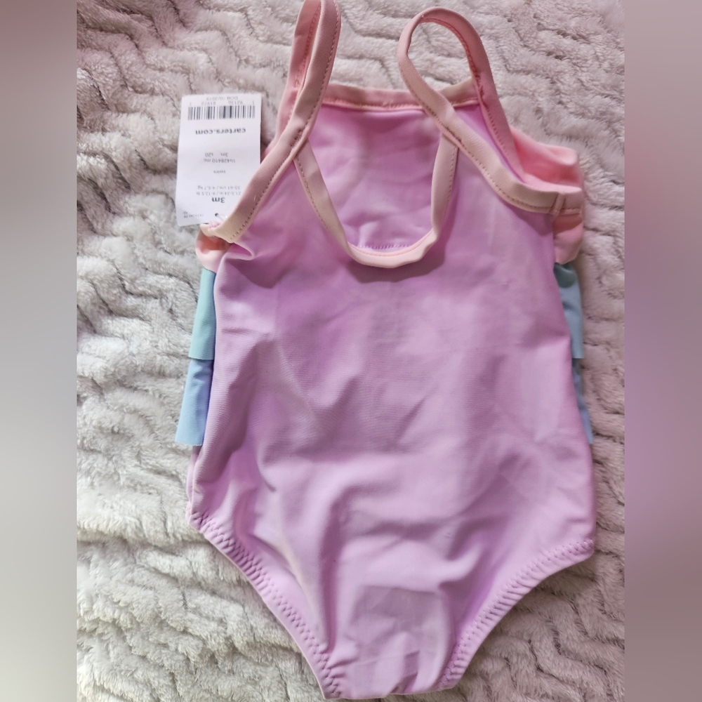 Carter's Pastel Ruffle Swimsuit - Picture 3 of 9